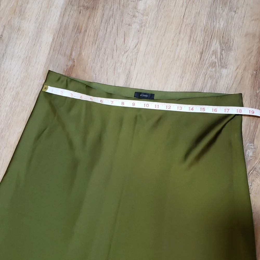 NWOT J Crew Midi Pull-on Slip Skirt In "Olive", XL - Picture 5 of 6